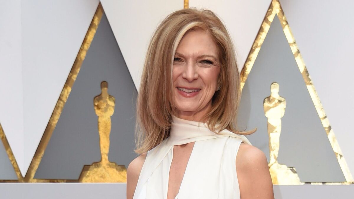 Dawn Hudson arrives on the red carpet for the 89th Oscars on Feb. 26 in Hollywood.