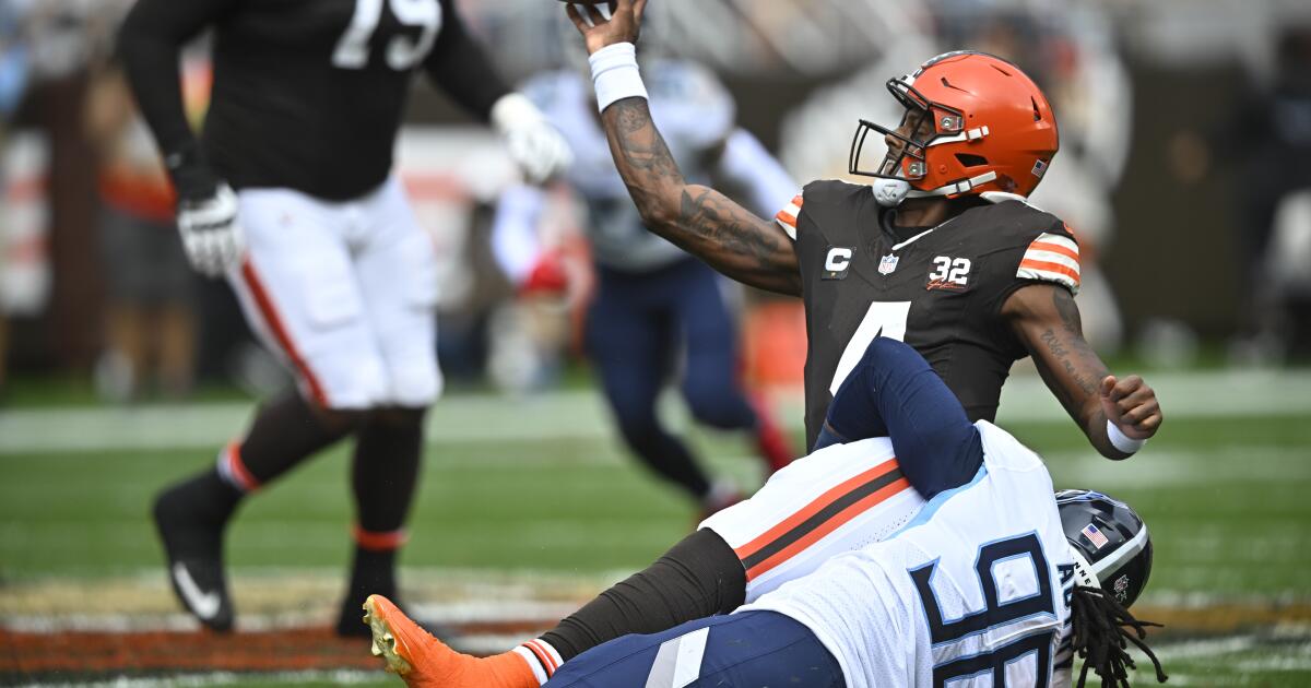 Browns QB Deshaun Watson is questionable to play against the Ravens amid  shoulder soreness - The San Diego Union-Tribune