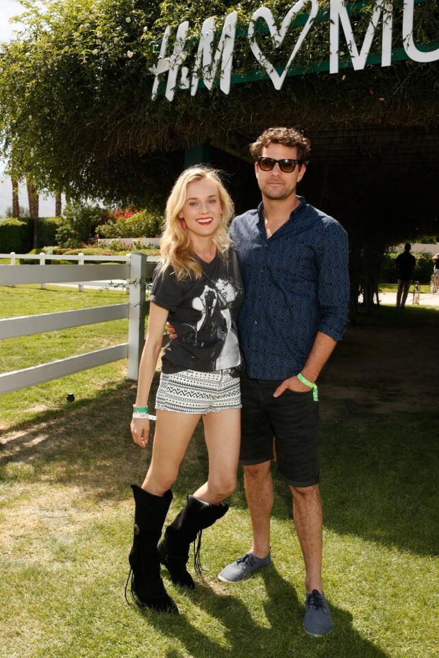 From left, actors Diane Kruger and Joshua Jackson.