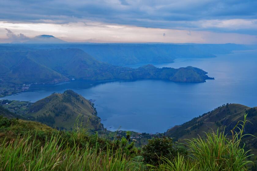 4Beautiful Panoramic nature view of lake Toba from Berastagi, Medan, Indonesia. ** OUTS - ELSENT, FPG, CM - OUTS * NM, PH, VA if sourced by CT, LA or MoD **
