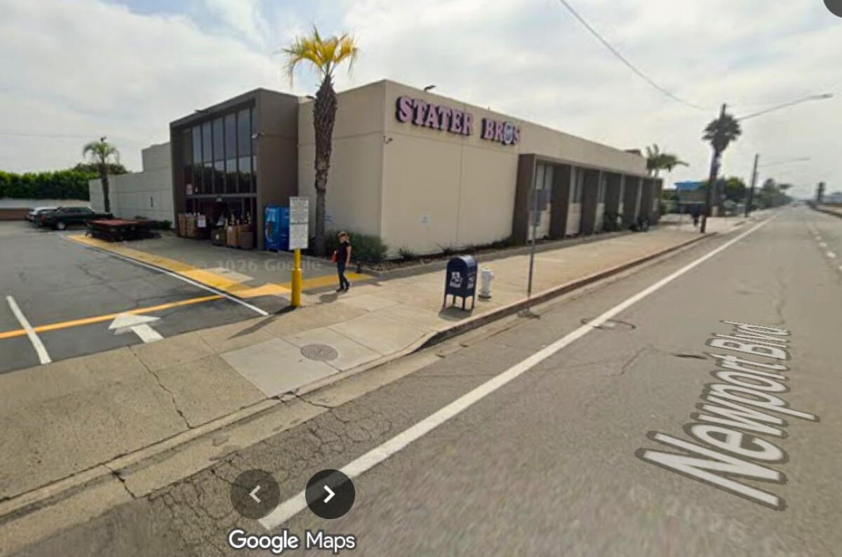 A Stater Bros. on Newport Boulevard in Costa Mesa where a parking lot shooting took place early Tuesday. 