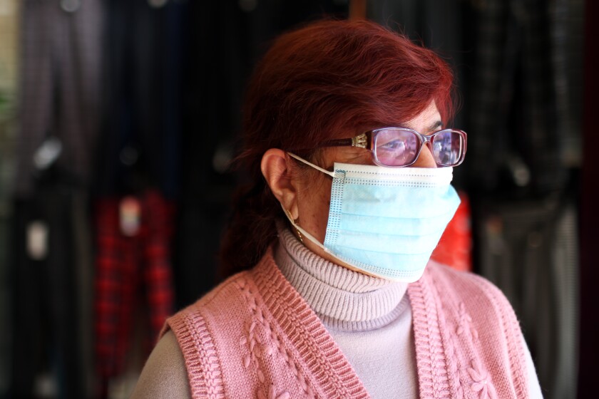 Berta Calderon at her clothing shop