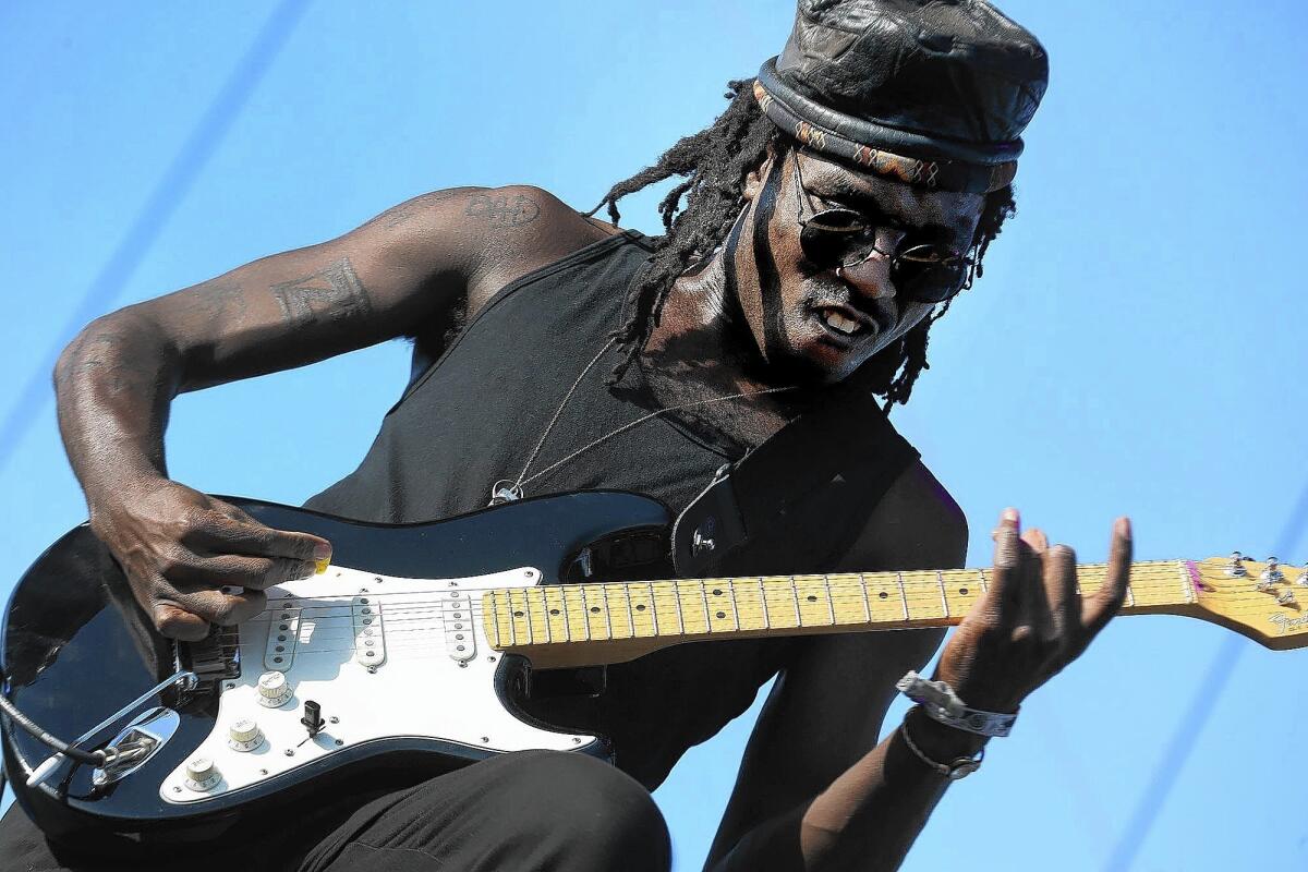 Blood Orange, fronted by Devonte Hynes plays at the Coachella festival.