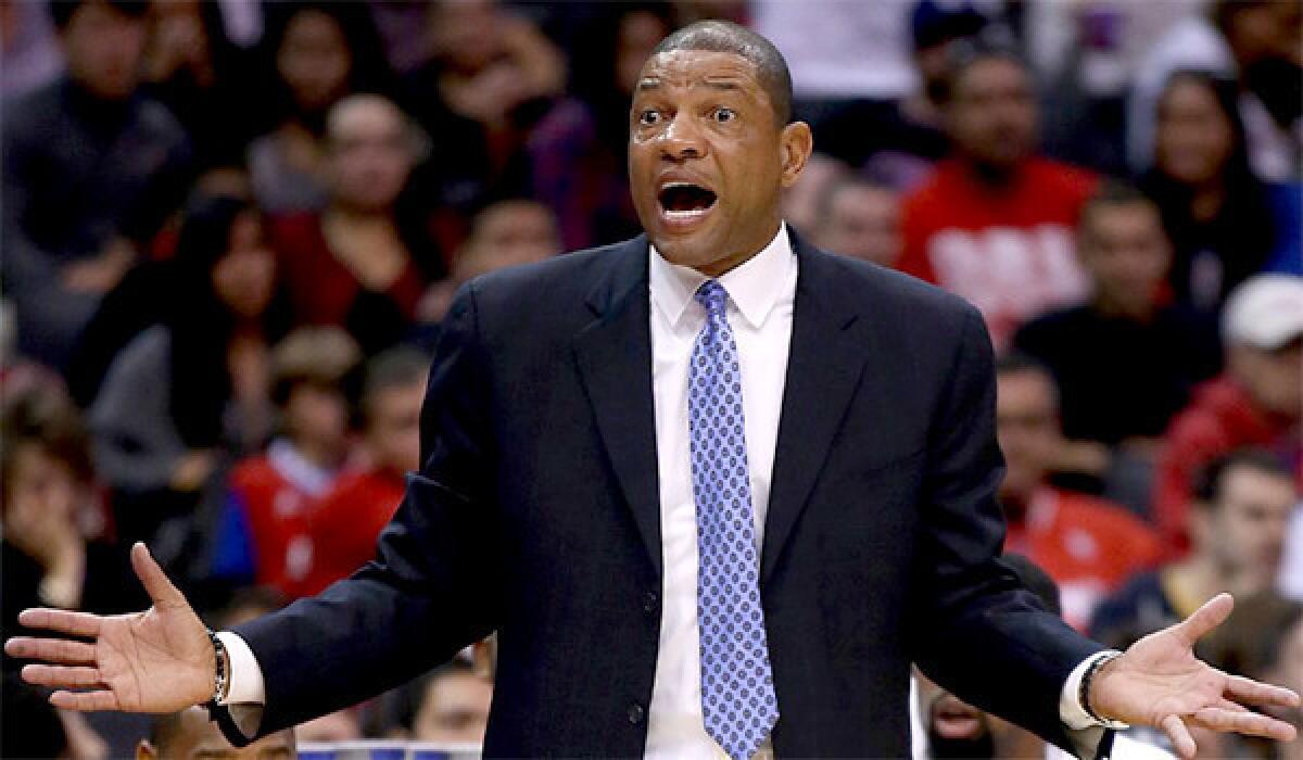 Doc Rivers shot down a report that the Clippers had discussed the possibility of trading Blake Griffin for New York's Carmelo Anthony.