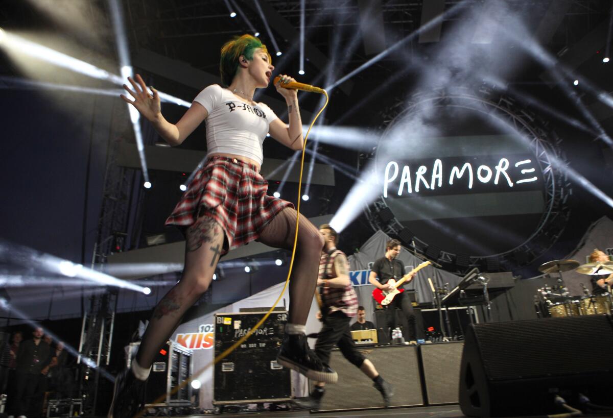 Paramore performs at KIIS-FM's annual Wango Tango concert, 2014.