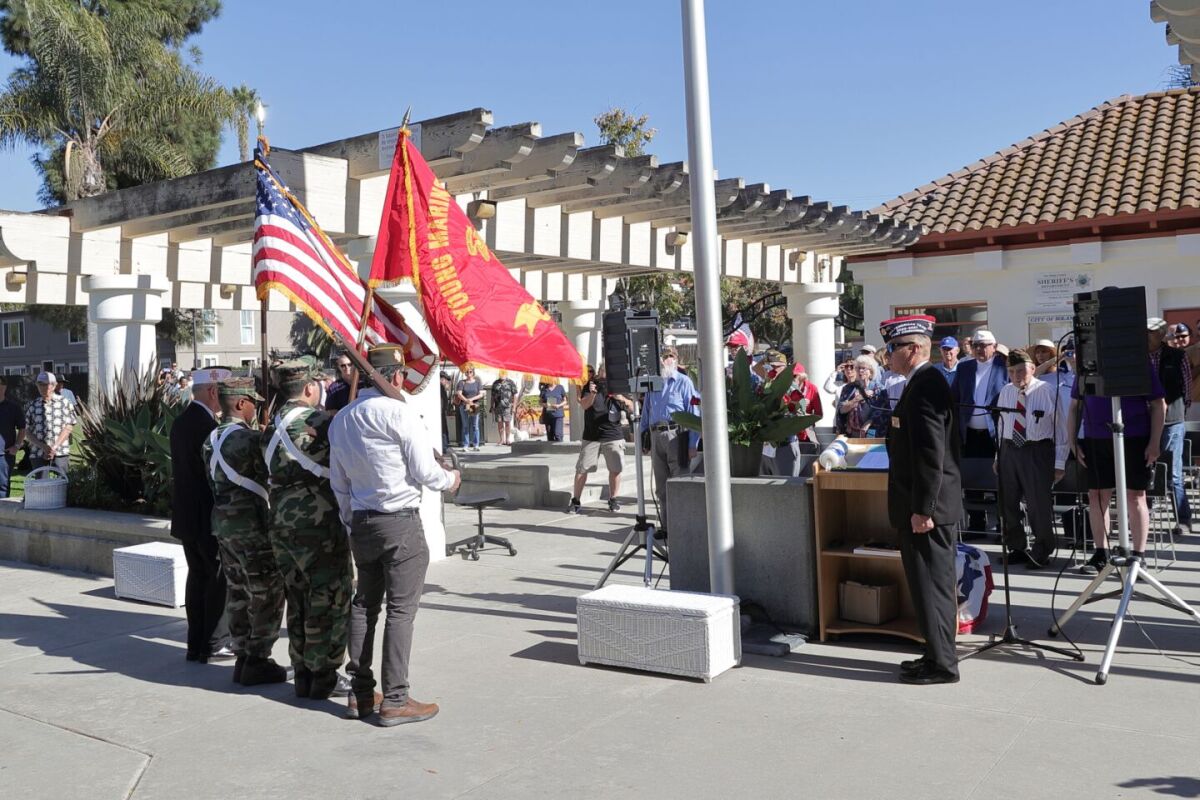 Some of the participants at the 2021 Solana Beach Veterans Day Ceremony.