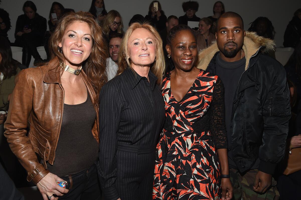 Dylan Lauren, left, Ricky Lauren, Chirlane McCray and Kanye West at the Ralph Lauren show at New York Fashion Week.