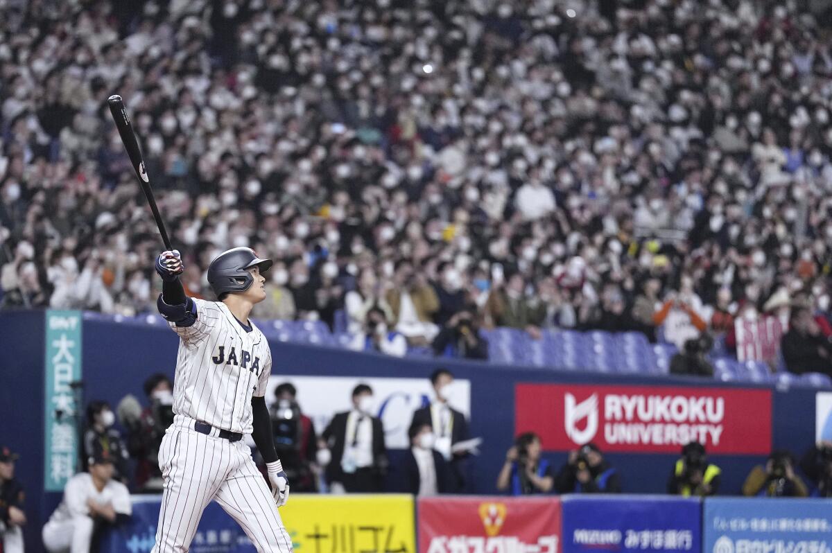 Ohtani hits pair of 3-run HRs for Japan in WBC tuneup - The San Diego  Union-Tribune