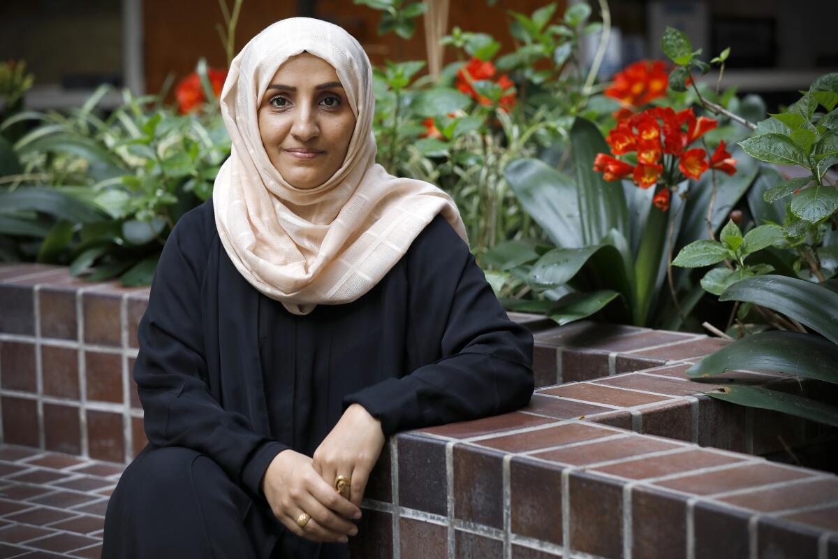 Yasmin Al-Qadhi, from Yemen, is being hosted by The San Diego Diplomacy Council She is a recipient of the U.S. Secretary of State's International Women of Courage award. Al-Qadhi established a foundation to combat child recruitment in the civil war.