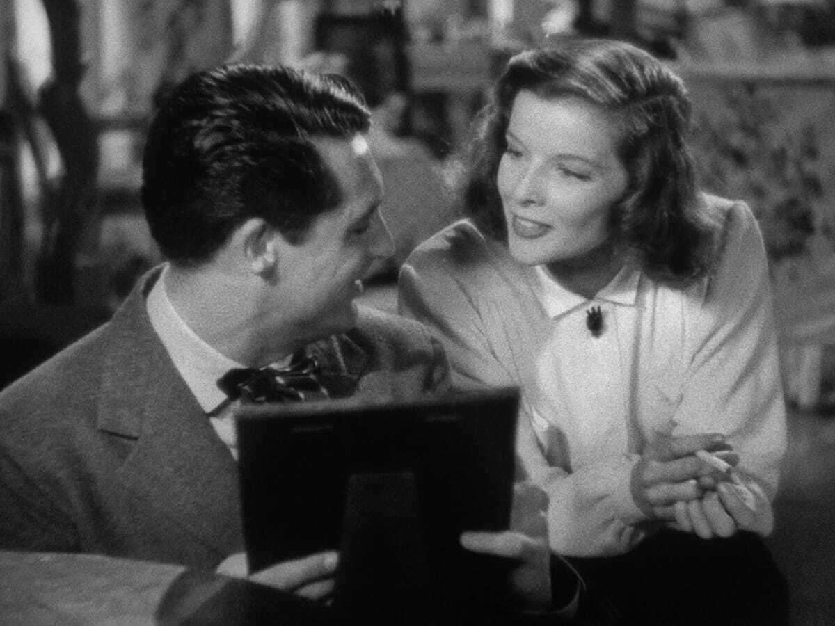 Cary Grant and Katharine Hepburn in the movie 'Holiday'