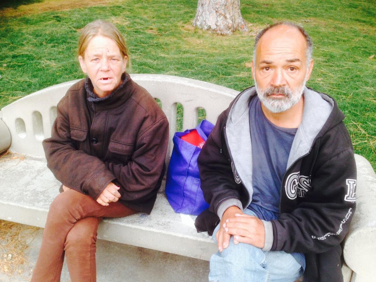 Their four months at MacArthur Park have been the hardest of Peggy Repreza and Ronald Armijo's years on the streets, they say.