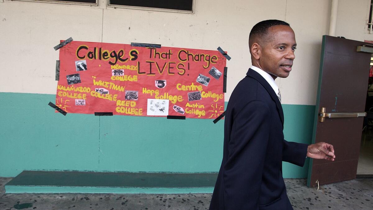 Former school district Supt. Kent Taylor, 54, shown in 2012, was found dead Sunday in his home in San Bernardino County. Authorities are investigating.