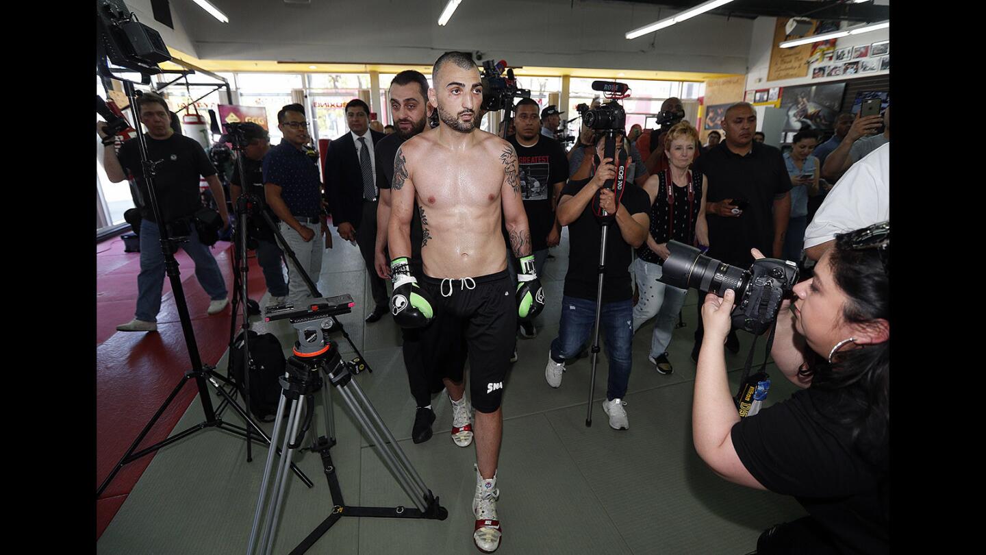 Photo Gallery: Press event at Glendale Fighting Club for May 5 bout with Vanes Martirosyan and Gennady Golovkin