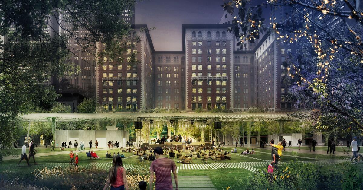 Opinion: Will Pershing Sq. redesign assist revitalize downtown L.A.?