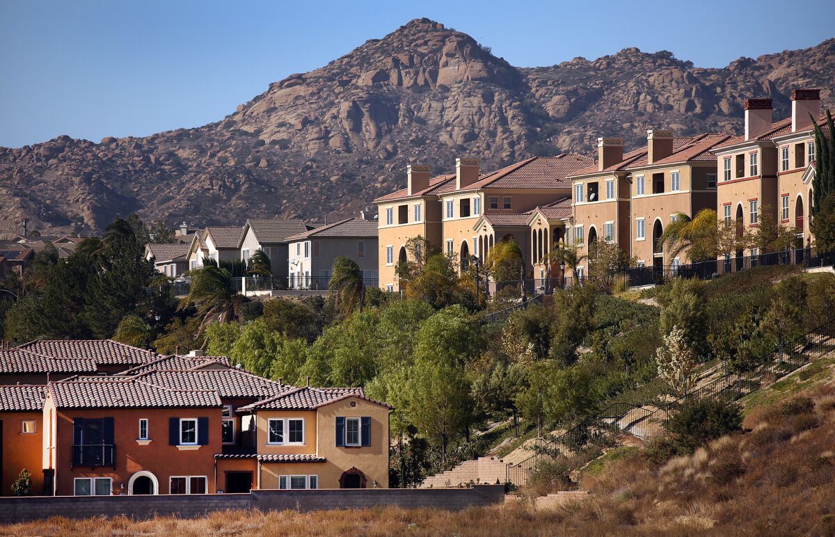 Gated neighborhoods along Porter Ranch Drive just south of the Southern California Gas Co.'s Aliso Canyon Storage Facility. Porter Ranch residents have filed a lawsuit against the gas company and state regulators.