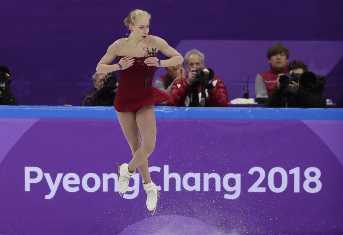 U.S. champion Bradie Tennell will compete in the women's figure skating short program today.