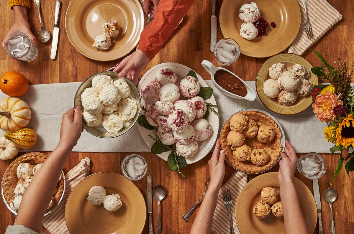 Salt & Straw has unveiled a brand-new Thanksgiving menu of ice cream flavors.