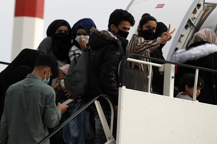 Greece Britain Migrants