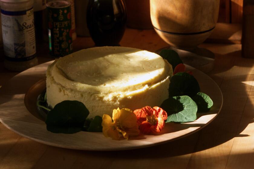 Goat-cheese cheesecake.