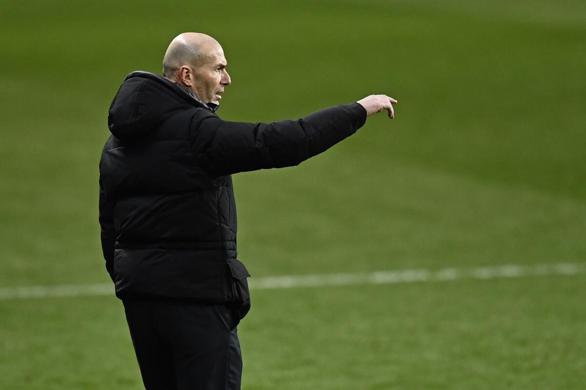 Real Madrid's head coach Zinedine Zidane  