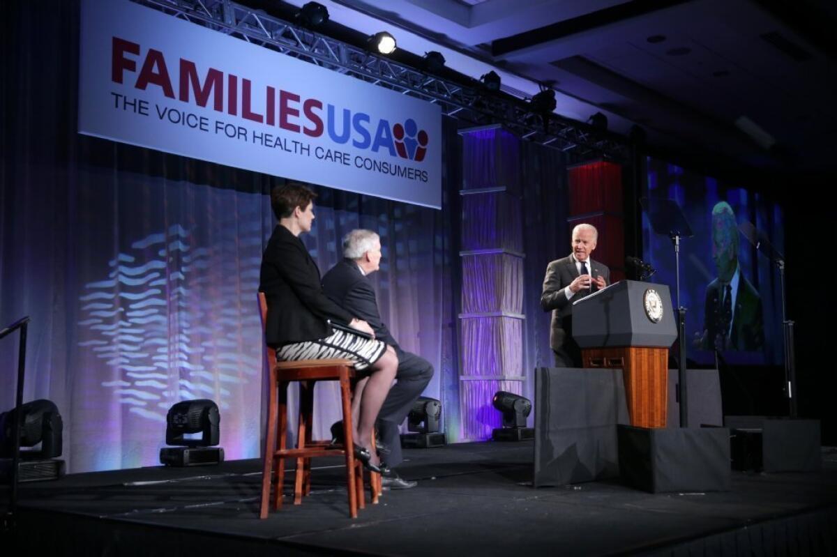 Vice President Biden addressed a conference of the healthcare advocacy group FamiliesUSA last month on behalf of Medicaid expansion.