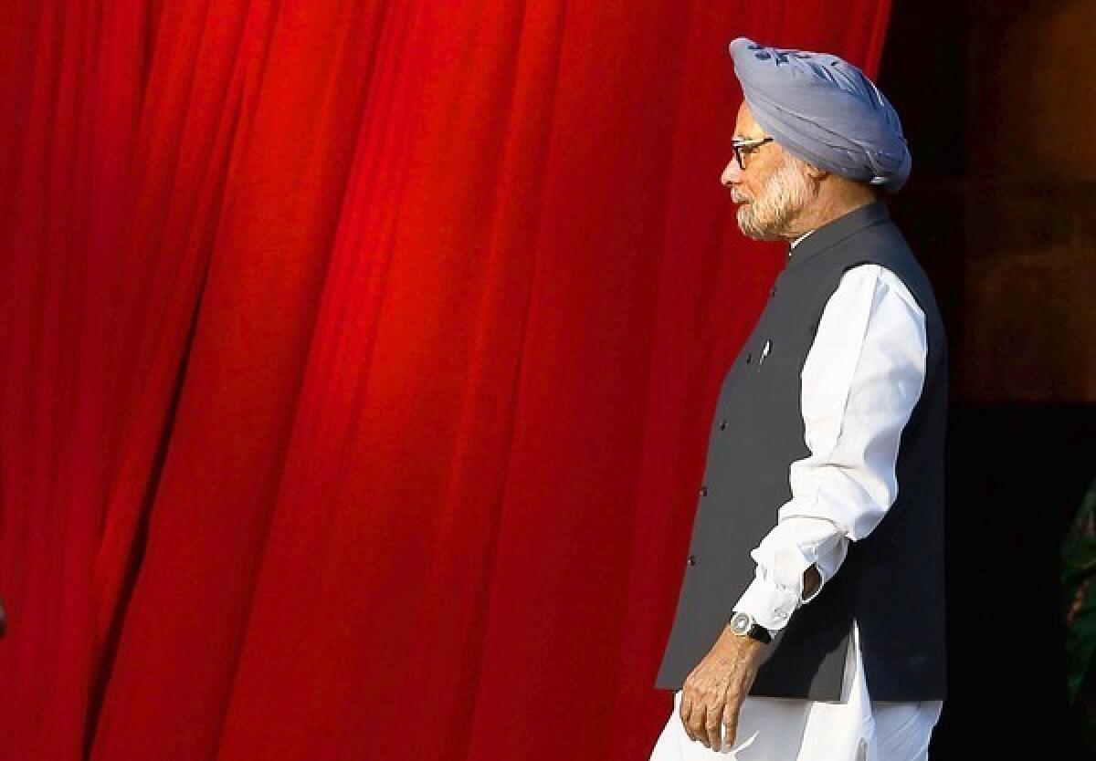 Indian Prime Minister Manmohan Singh leaves a tomb-restoration ceremony in New Delhi this week. He and President Obama will hold talks in Washington on Friday.
