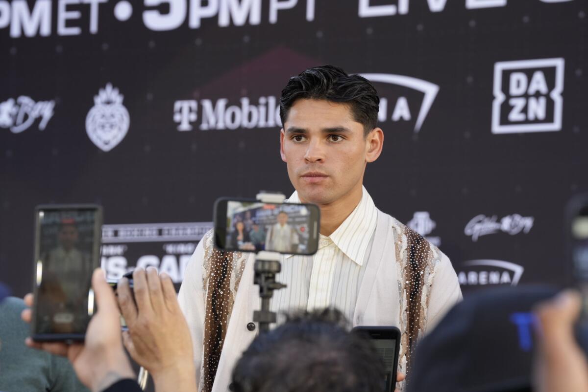 Ryan García luce muy determinado previo al duelo ante Gervonta Davis el 22 de abril.