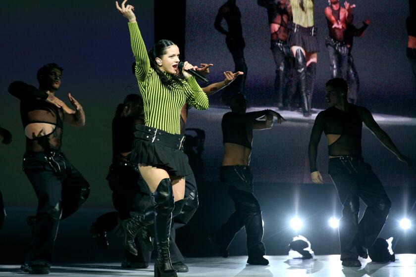 Spanish singer-songwriter Rosalia performs during her Motomami World Tour at YouTube Theater in Inglewood on Friday, Oct. 7, 2022.