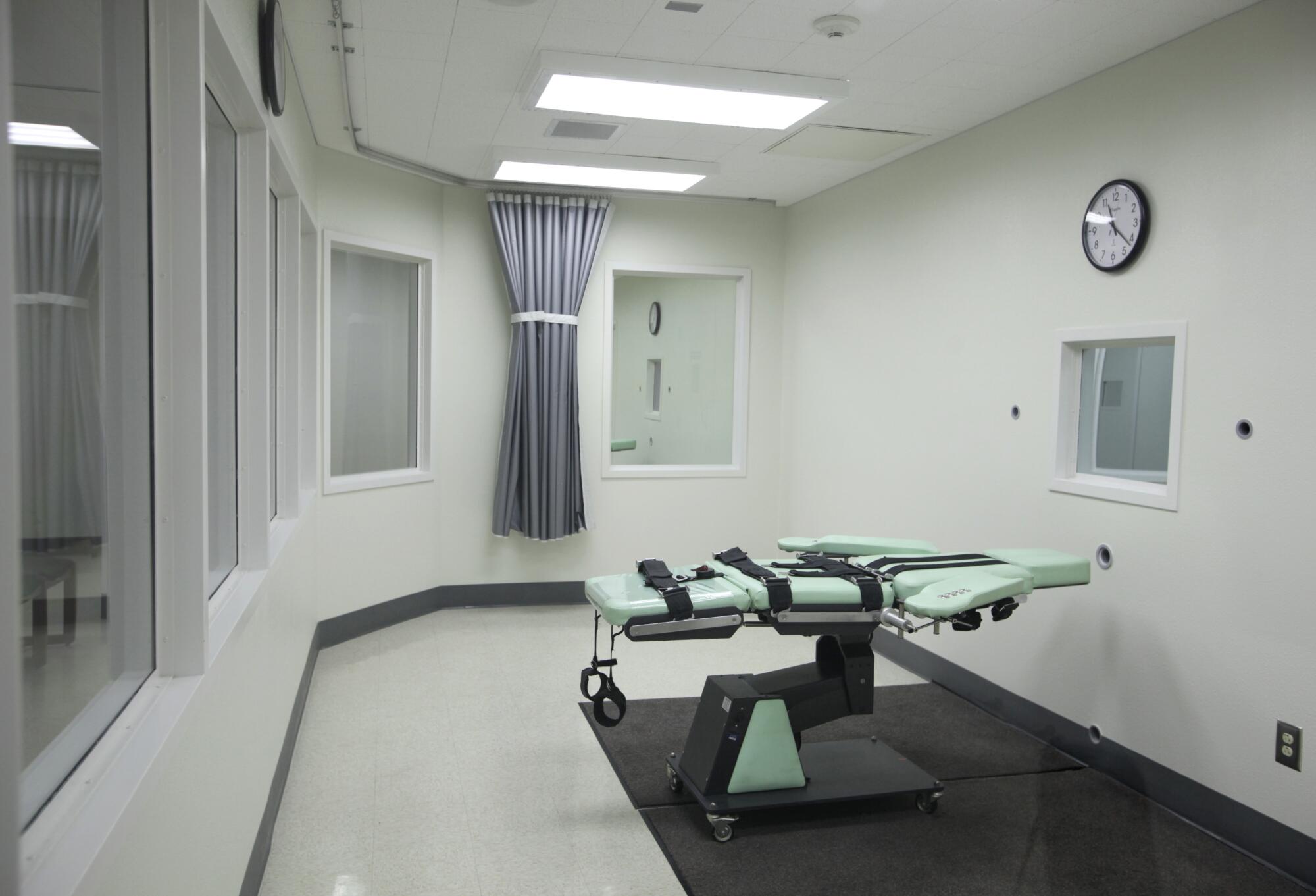 The lethal injection chamber at San Quentin State Prison in 2010.