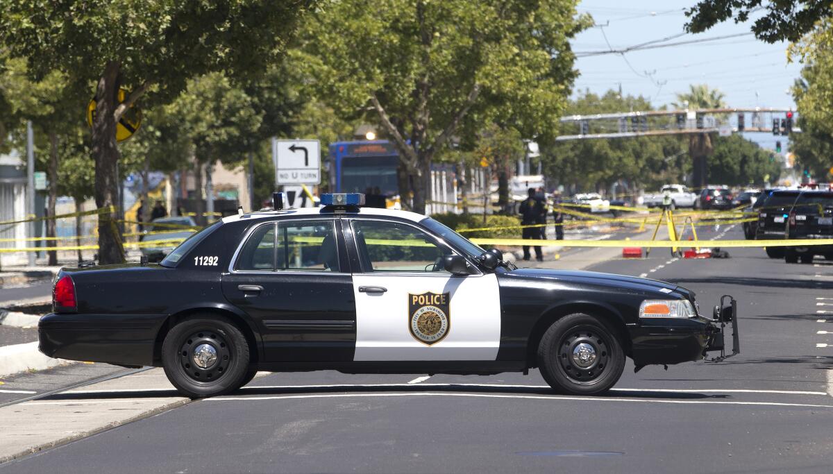 A Sacramento police car