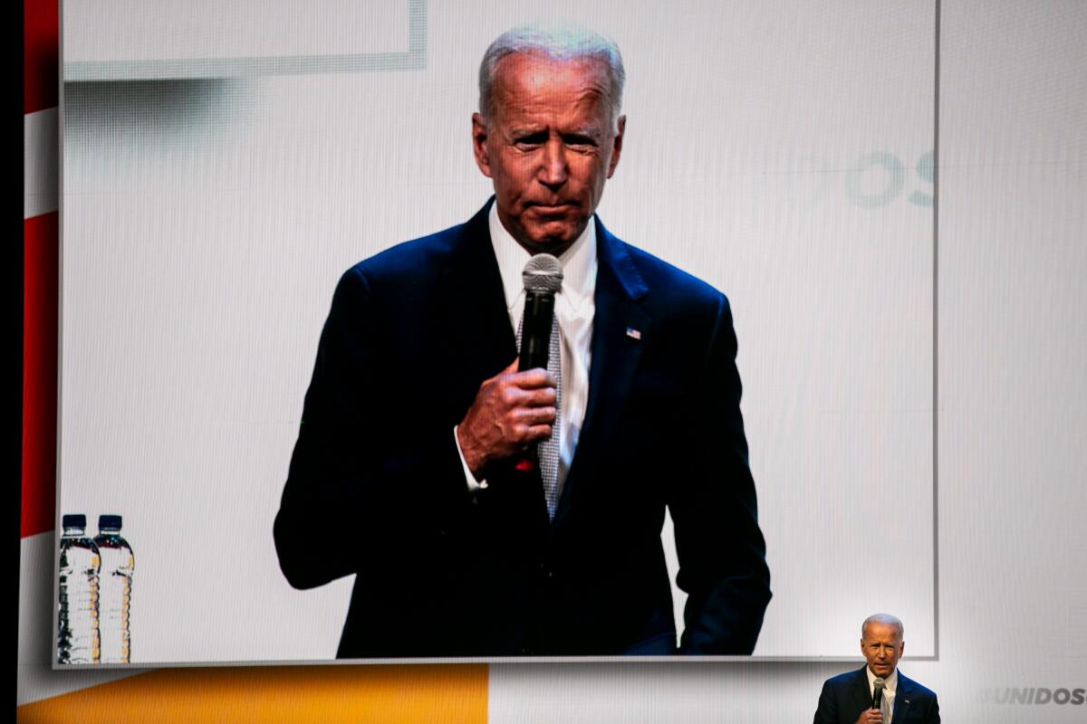 Joe Biden speaks at a UnidosUS Conference.