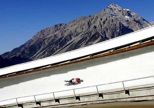 The luge run at Turin, host city of the 2006 Winter Olympics.