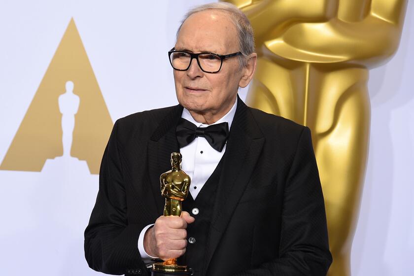 Ennio Morricone at the 2016 Oscars, where he won the award for best original score ('The Hateful Eight').