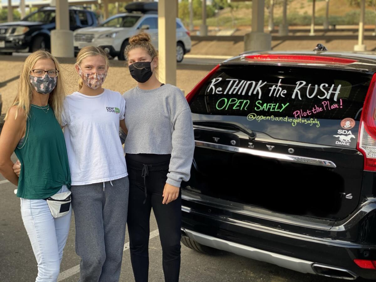 Open San Dieguito Safely held a car rally on Oct. 21.