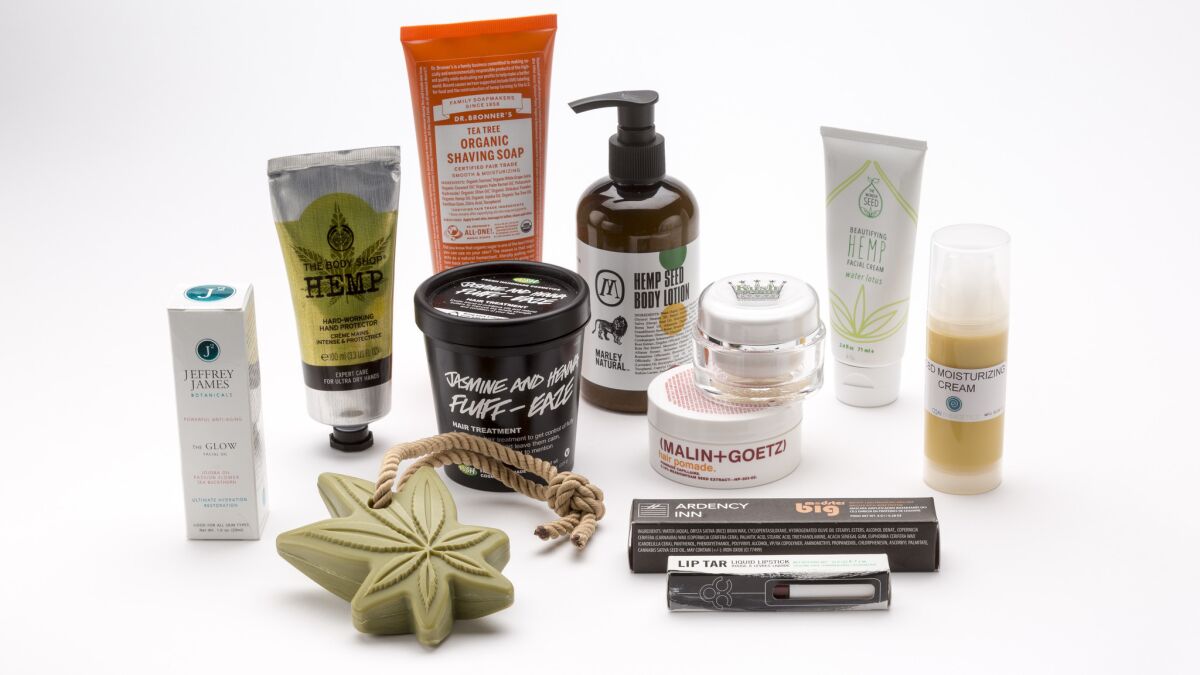 A look at several cannabis-related beauty products available in stores and online.