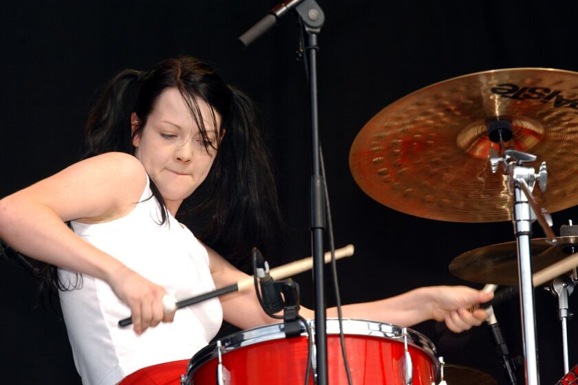 The White Stripes drummer Meg White, Aug 22, 2002 