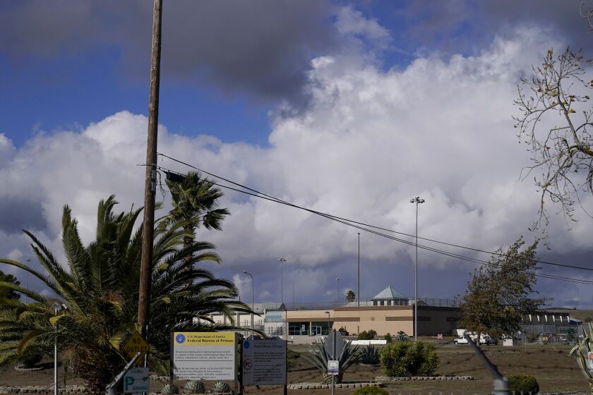 The Federal Correctional Institution is shown in Dublin, Calif., Monday, Dec. 5, 2022. (AP Photo/Jeff Chiu)