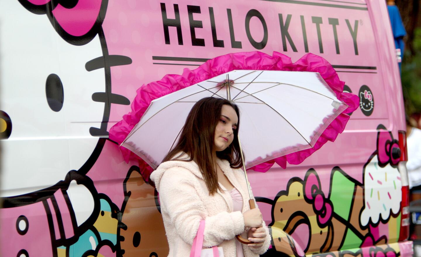 Photo Gallery: Hello Kitty Cafe truck visits Glendale with freshly-made doughnuts