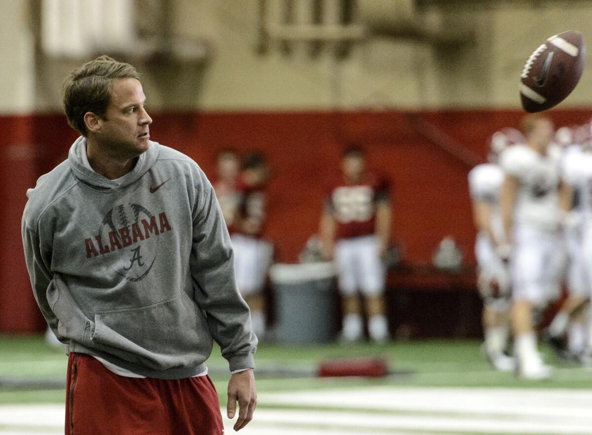 Lane Kiffin says he is coming back to Alabama for a second season as offensive coordinator.