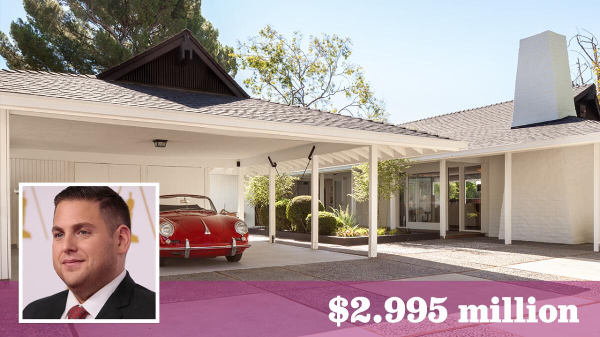 Actor Jonah Hill has listed his Midcentury compound, originally built in 1959 for actress Beverly Garland and updated three years ago, for sale at $2.995 million.
