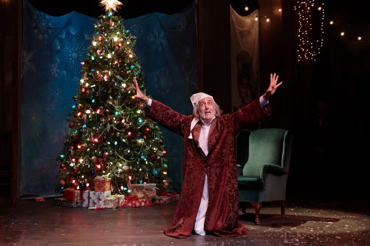 Sean Murray as Ebenezer Scrooge in Cygnet Theatre's 2022 production of "A Christmas Carol."