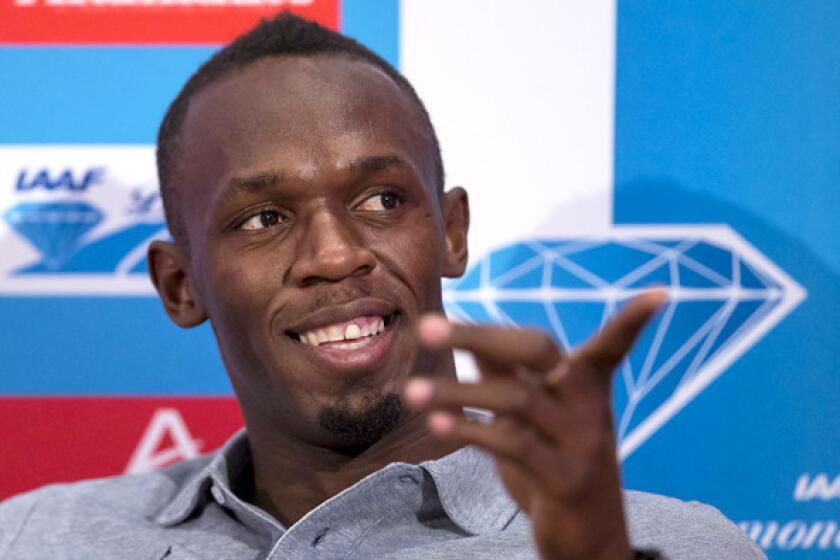 Jamaican sprinter Usain Bolt, speaking to reporters in France, where he will compete in an IAAF Diamond League meet on Saturday.