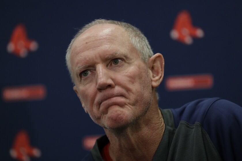 Ron Roenicke speaks after being after being named interim of the Boston Red Sox.