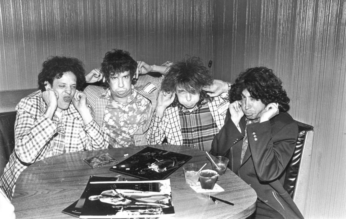 The Replacements in 1987: Slim Dunlap, left, Paul Westerberg, Tommy Stinson and Chris Mars.