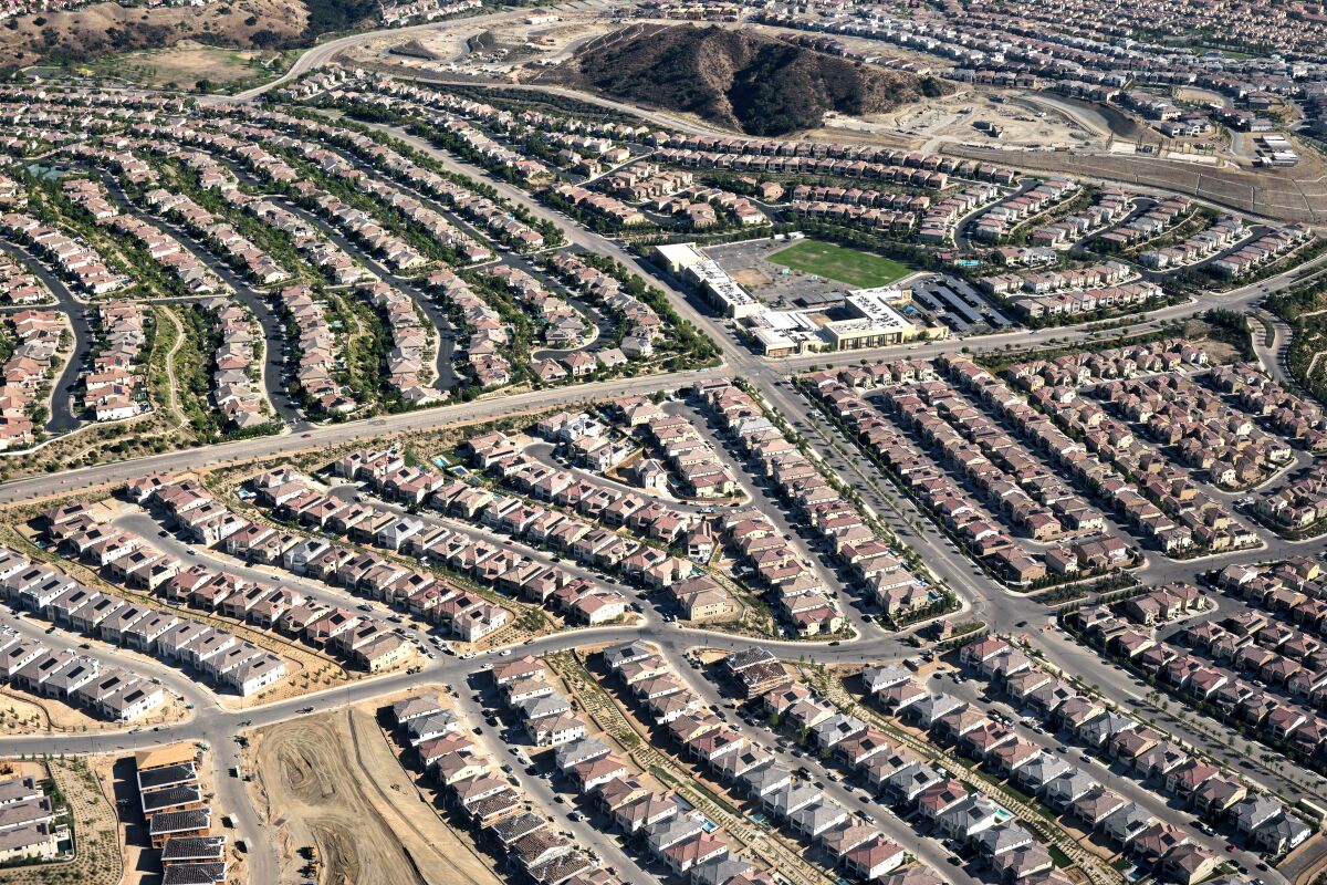 Porter Ranch as seen from above on September 28, 2022. 