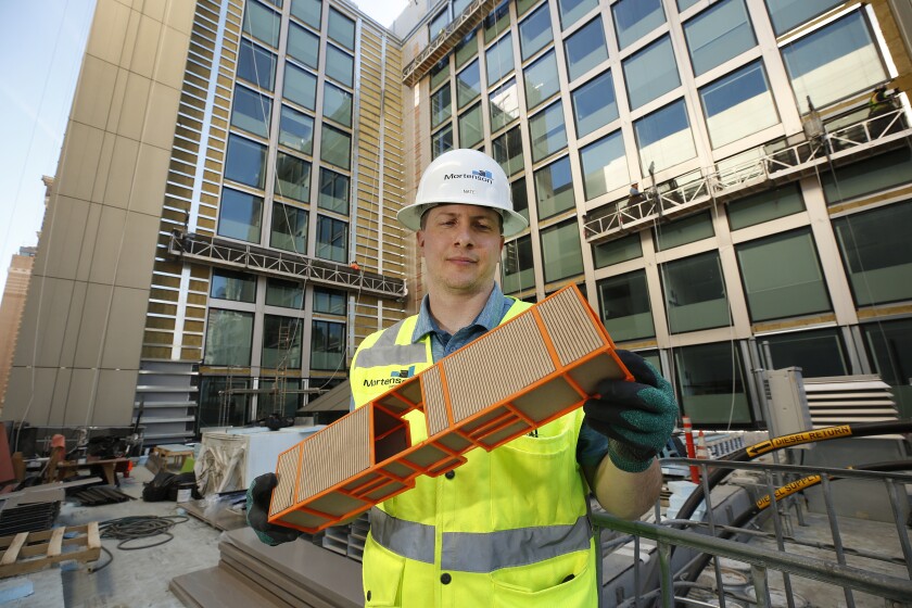 Nate Jenkins, a market executive at Mortenson Construction, the general construction company building the CitizenM hotel