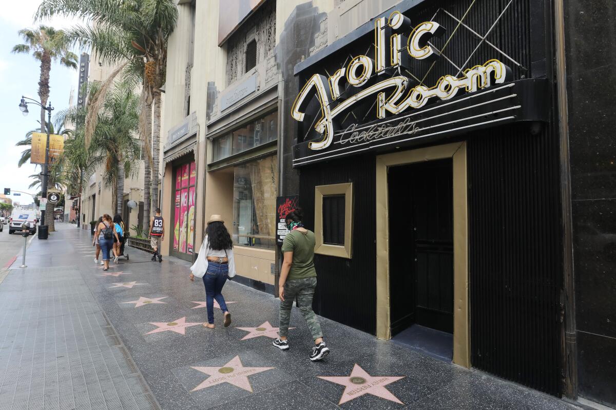 Exterior of the Frolic Room on Hollywood Boulevard
