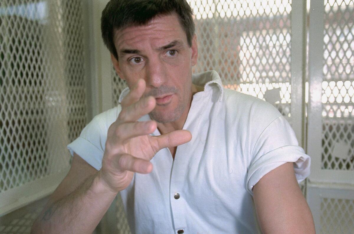 Scott Panetti speaks during a Nov 19, 1999, prison interview in Huntsville, Texas.