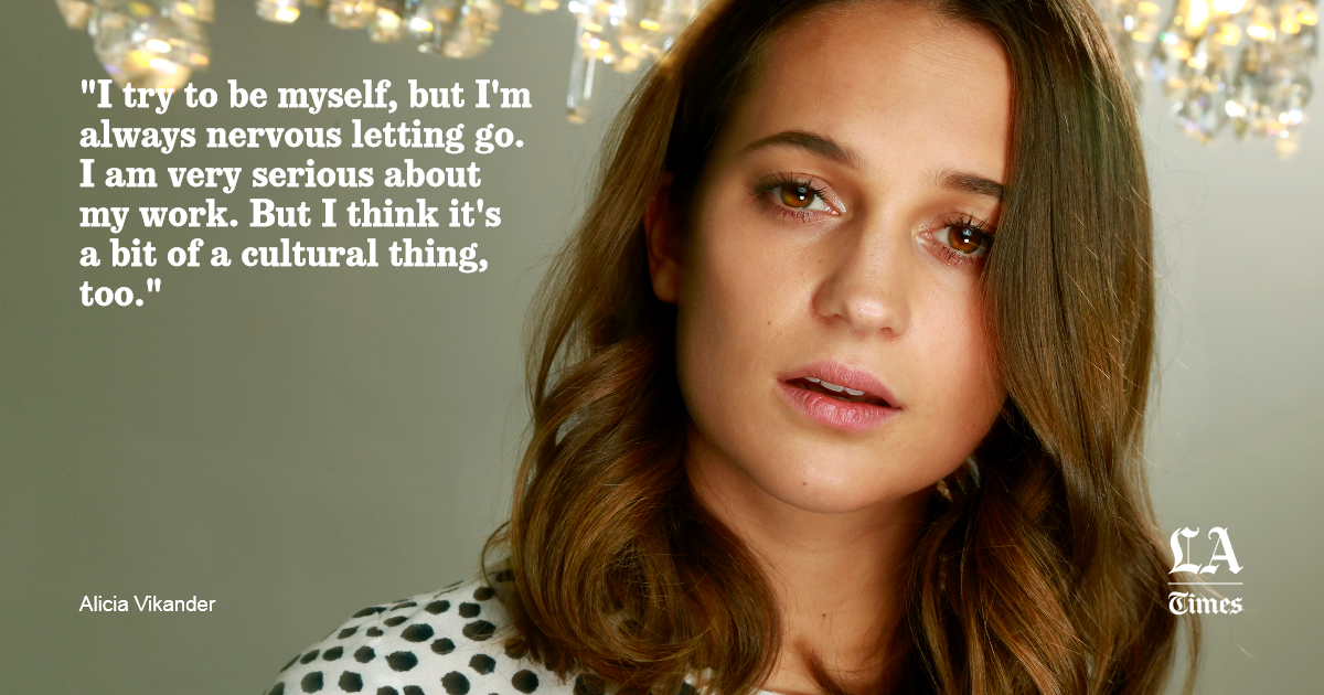 Alicia Vikander on acting.