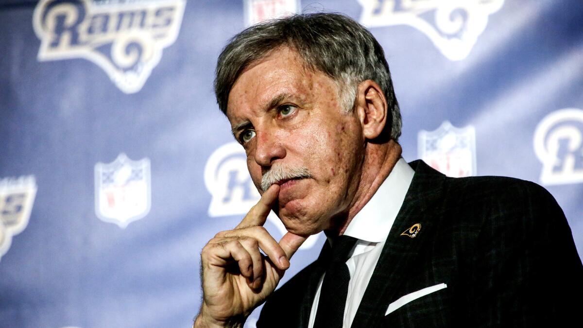 Rams owner Stan Kroenke said at a news conference in Inglewood on Friday that the team's return "is [about] a great history of the Los Angeles Rams."